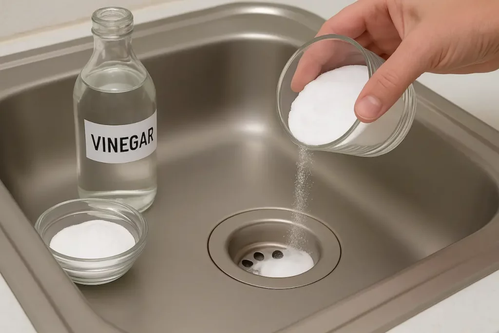 desatascando la tuberia con vinagre y bicarbonato como desatascar tuberias con vinagre y bicarbonato