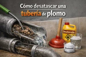 cómo desatascar una tubería de plomo