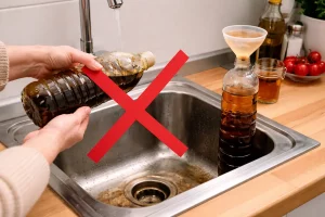 se puede tirar el aceite por el fregadero