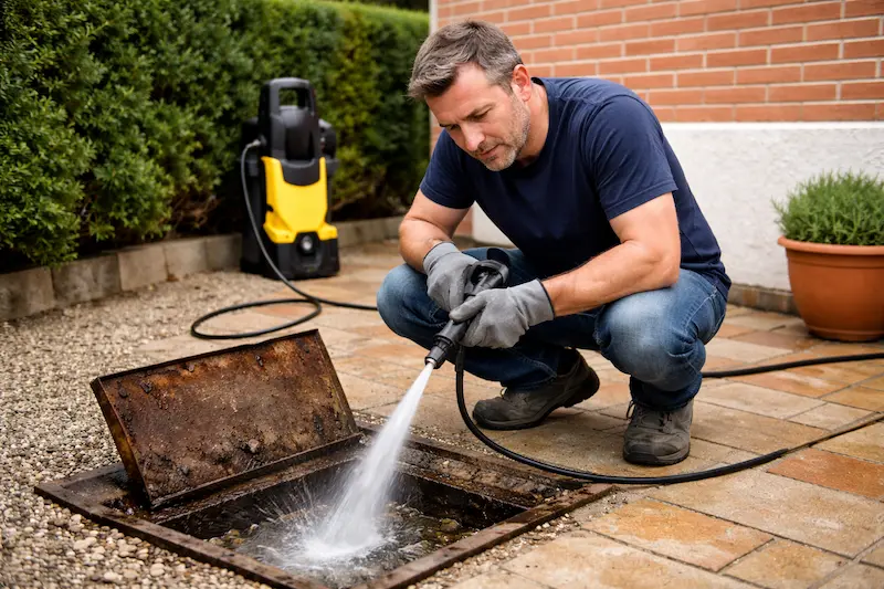limpiando arqueta con agua a presion como limpiar arqueta de aguas residuales