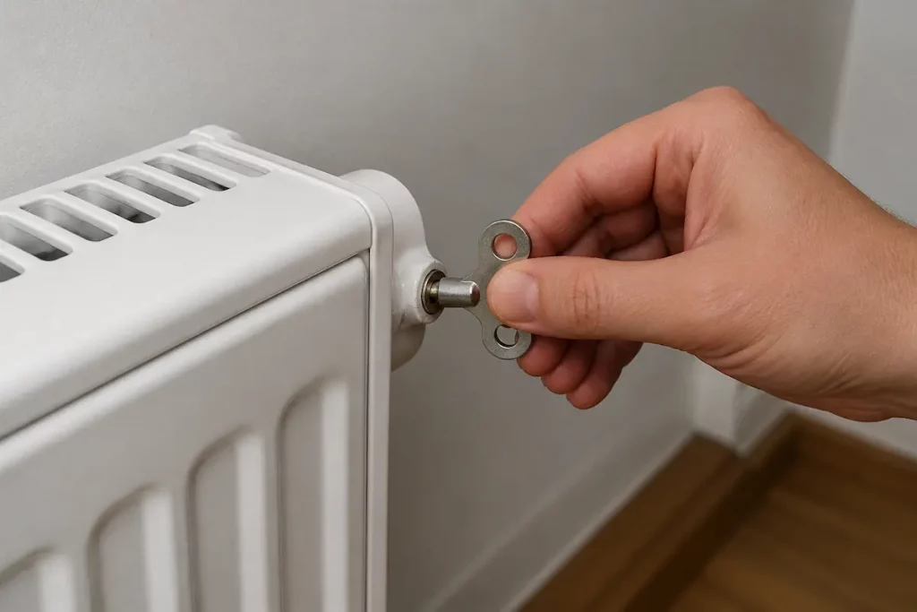 usando llave de purga de radiadores llave para purgar radiadores